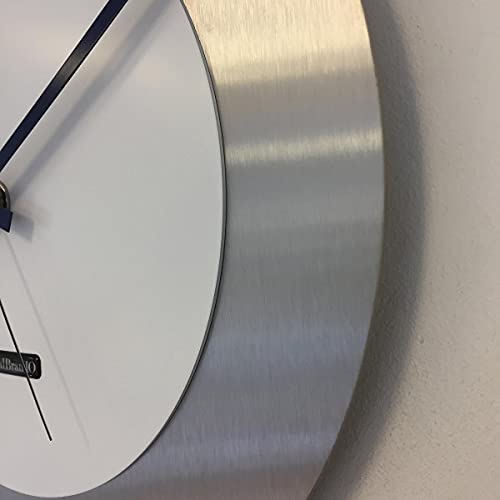 Horloge murale moderne Firenze BLACK24 aux aiguilles bleues
