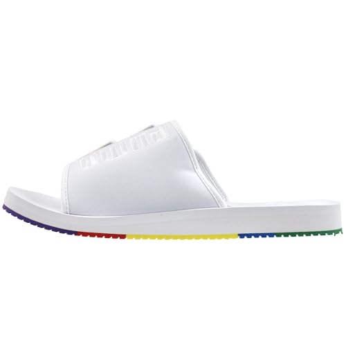 PUMA Mens Wilo Lux Nylon Multicolor Slide Casual Sandals Casual - White3