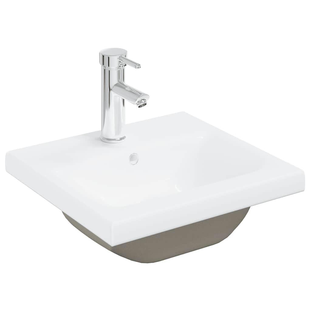 Ensemble de meubles de salle de bain 3 pièces en chêne Sonoma avec lavabo, armoire à miroir, armoire haute pour salle de bain