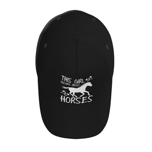 This Girl Dreams About Horses Baseball Hats for Men and Women - Classic Adjustable Hats4