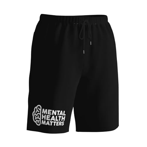 Mental Health Matters Men's Quick-Dry Board Shorts 7" - Swim Trunks Summer Hawaii Beach2