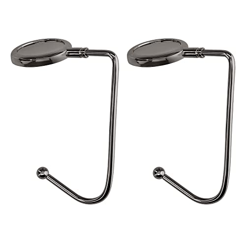 kwmobile 2X Gancho de Bolso para Mesa   Colgadores portátiles para Escritorio   Soportes para Colgar Abrigo Paraguas   Negro
