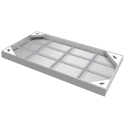 Tapa de alcantarilla rectangular de acero inoxidable para registro y tanque séptico 2