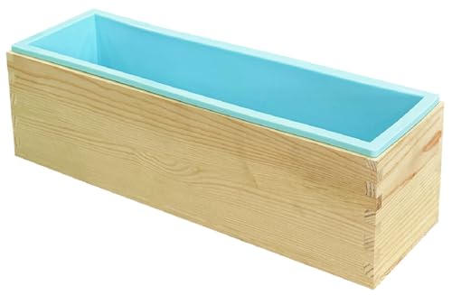DD-life Silicone Soap Mold Loaf with Wooden Box for Soap Making
