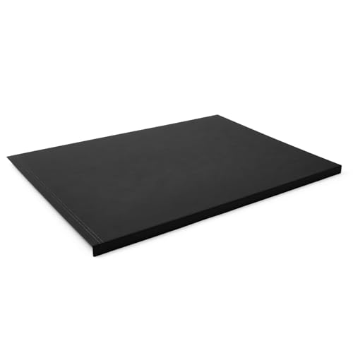 Sous-main bureau cuir noir 90x60 Eglooh Urania pour stopper le tapis qui glisse