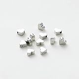 5 MM 20 Piezas/Bolsa de Cuentas espaciadoras Sueltas con Forma de corazón Planas chapadas en Oro de 14 Quilates y 18 Quilates para joyería DIY