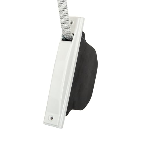 TELKES Recogedor Persiana Empotrado Blanco con Cinta 18 mm x 5 m Carrete Cuerda Enrrollable Mecanismo de Muelle Interior Sistema Polea Rollo Tirador Recambio de Cajetin (Blanco, Cinta 18 mm)