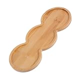 Gatuida Bandeja de Bambú con Diseño de Huecos Antideslizante para Servicio de Bar Ktv Posavasos Práctico para Vino Whisky para Reuniones y Fiestas Reutilizable