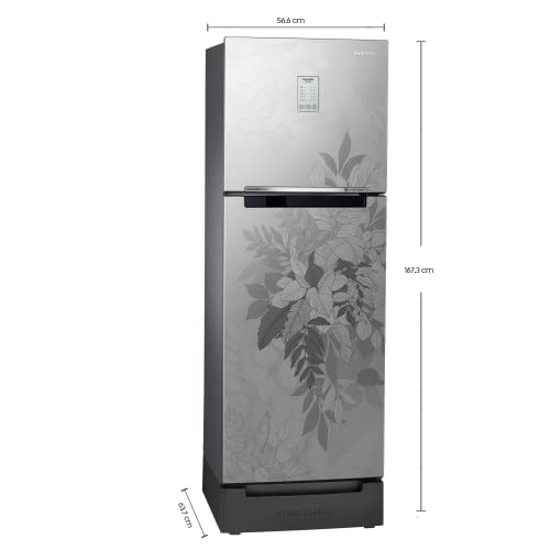 Image of Samsung 253L 2 Star Frost-Free Double Door Refrigerator Appliance (RT28B3822QB /HL, Bouquet Silver, 2022 Model)