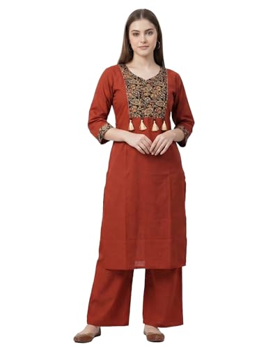 Ensemble Kurti coton imprimé Ajrak coupe fluide et élégante