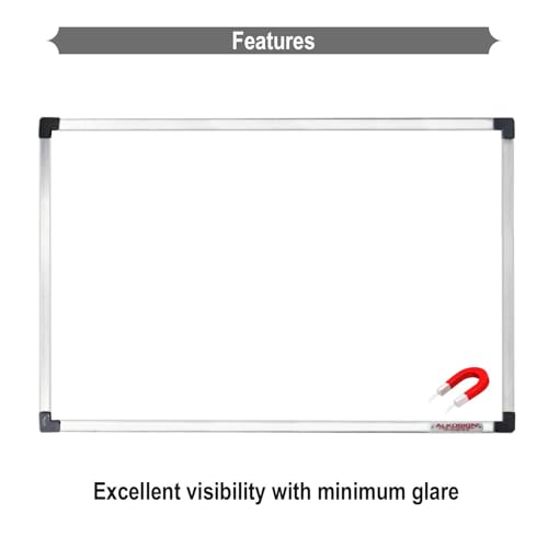 Image of ALKOSIGN Platinum Series Magnetic White Board (4ft x 6ft) Resin Coated Surface, Magnet Friendly White Board Dry Erase, Writing Board, Smart Board, for Teaching, Home, Kids Study Room, Cafes etc.