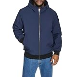 Dockers Men's Softshell Sherpa Lined Bomber Jacket, Navy, Medium