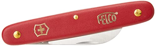 FELCO 3.90 60 Okulier- und Schneidmesser (Länge 100 mm, Klinge 57 mm, Schneidmesser für Pfropfungen, Klinge stark gebogen, Gartenmesser aus Edelstahl)