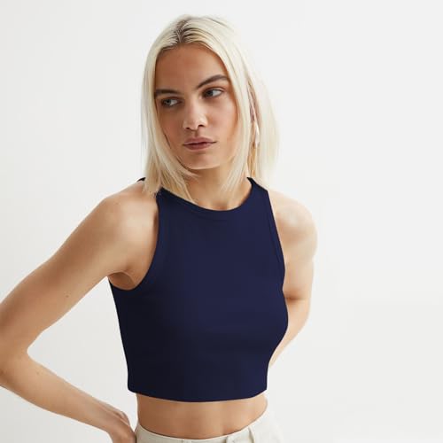 Image of KERI PERRY Tops for Women Crop Top for Women's Tank Activewear Tee Sports Western Casual Cotton Camisole Pack of 3 Combo