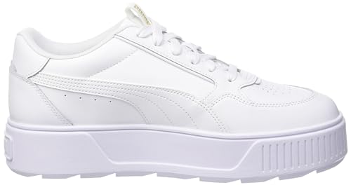 PUMA Women's KARMEN REBELLE Sneaker, Puma White-Puma White, 5.54