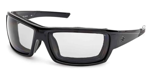Harley-Davidson Men's Juneau 2.0 Light-Adjusting Sunglasses, Shiny Black