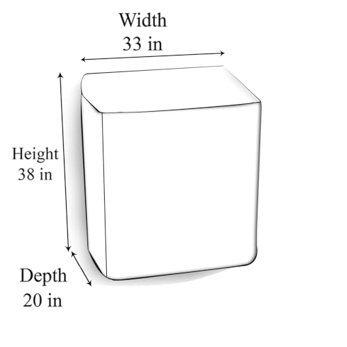Image of The Furnishing Tree PVC Washing Machine Cover Compatible for Samsung 8.5 KG Semi-Automatic Top Loading WT85B4200GD /TL, Washing Machine Waterproof and dustproof, Floral Pattern Light Gray