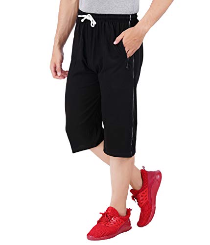 Image of FEEL TRACK Men's Regular Fit Three Fourth Capri (Pack of 2)
