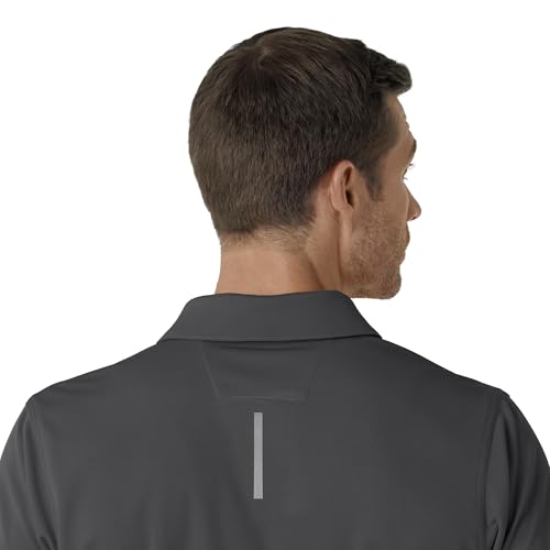 Carhartt Rugged RSCU Mens Lightweight Short Sleeve Polo Scrub Top, Pewter - image 7