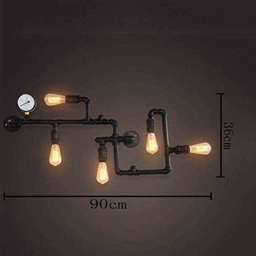 MIAOLIANG Wall Lamp,Wall Sconce Industrial Antique Wall Lamp E27 Pipe Wall Light Bar Steampunk Wall Sconce Decorative Lighting Fixture steampunk buy now online MIAOLIANG Wall Lamp,Wall Sconce Industrial Antique Wall Lamp E27 Pipe Wall Light Bar Steampunk Wall Sconce Decorative Lighting Fixture steampunk buy now online