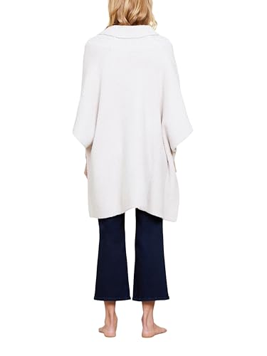 Barefoot Dreams Women's CozyChic Shawl Collar Poncho4