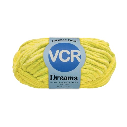 Image of VCR Corn Yellow, 100 Grams Hank, 60 Meters Length, Premium Polyester Ball for Crochet and Knitting, Pack of 1 Yarn, Soft and Bulky Fur Suitable for DIY