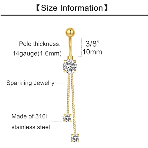 QWALIT Belly Button Rings 14G Surgical Steel Belly Rings CZ Opal Navel Piercing Jewelry for Women Girls 3/8" 10mm Silver Rose Gold2