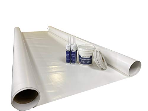 Class A Customs Extreme PVC RV Rubber Roof Kit | 9.5 ft Wide X 25 ft Long | RV Rubber Roof Membrane Kit | RV Camper Trailer Rubber Roof Repair | Motor Home Roof