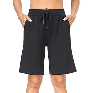 Colorfulkoala Women’s Ultra Soft Modal Shorts Casual Summer Knee Length Lounge Pants with Pockets