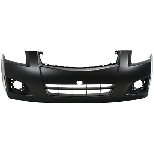 MBI AUTO - Primered, Front Bumper Cover Fascia for 2007-2012 Nissan Sentra SE-R SR w/Fog 07-12, NI1000262