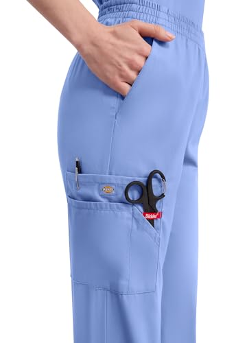 Image of Dickies EDS Signature Scrubs for Women, Elastic Waist Pull-On Cargo Pants for Women in Soft Brushed Poplin - 86106