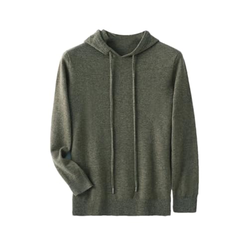 Men's Loose Thickened Hooded Pullover Sweater Casual Soft Knit Fall Winter Fashion Top