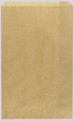 RJ Displays-200 Pack Kraft Brown Paper bags Merchandise Shopping Sales for Magazine, Good for Candy, Party Favor Bag T-Shirt (Brown, 4" x 6")- Premium
