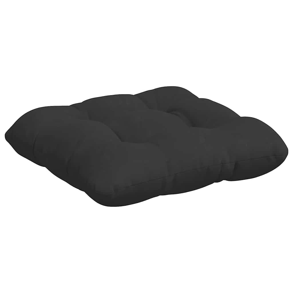Sitzkissen 4er Set Schwarz 45 x 45 cm, Bequeme Stuhlkissen aus Mikrofaser für Esszimmer und Wohnzimmer, formstabile Dekokissen mit abnehmbarem Bezug und weicher Füllung