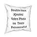 Personnalisé Housse de Coussin avec Photo Imprimée Recto-Verso Tout Texte Et Image Taies d'oreiller DIY Personnalisées La Saint-Valentin Cadeaux Uniques Décoration d'intérieur 30x30Cm