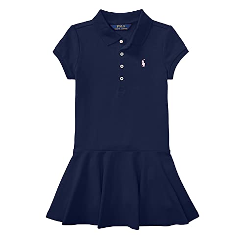 POLO RALPH LAUREN Kids Girls Short Sleeve Mesh Stretch Polo Dress