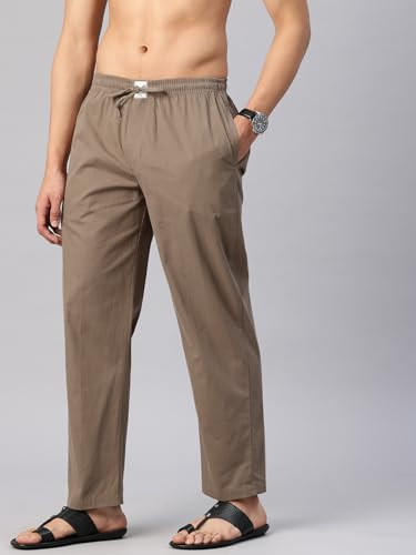 Image of Majestic Man Men Mid Rise Comfort Fit Solid Pure Cotton Casual Style Lounge Pants