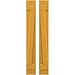 Ekena Millwork ARW102BB207X39TUH Americraft Two 2 Exterior Real Wood Joined Board-n-Batten Shutters w/Z-Bar (Per Pair), 7"W x 39"H, Turmeric