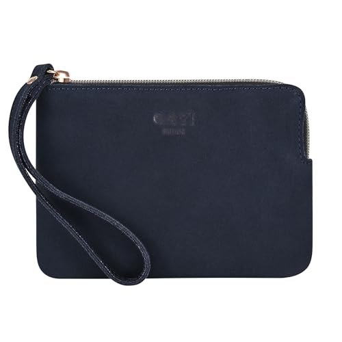 Image of Genuine Leather 4.5 x 6.5 Wristlet Purse for Women, Evening Wristlet Pouch Clutch Bag