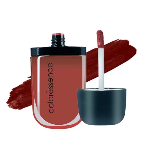 Image of COLORESSENCE Intense Liquid Lip Color | Long Lasting, Smudgeproof, Waterproof and Intense Color Formula for Long Lasting Effect | 9+ Hours Intense Wear & Velvety Matte Finish | Brown Pic | 8ml