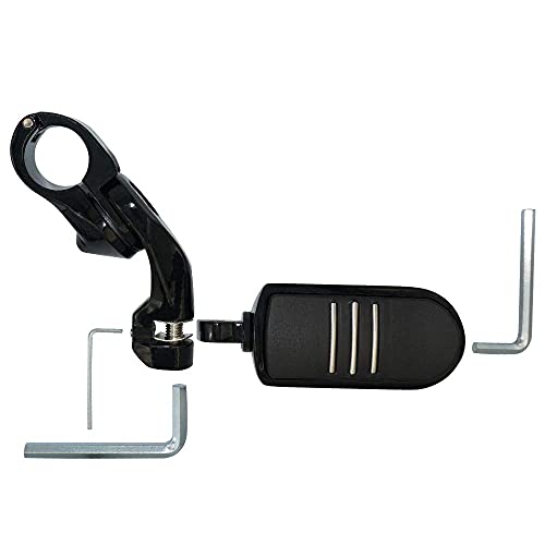 FOVPLUE 1.25" Highway pegs,Motorcycle Angled Adjustable Highway Footpegs for Harley Davidson Touring Road King Road Glide Street Glide Electra Glide Softail Sportster with 1 1/4" Highway Bar Black - Thumbnail 5