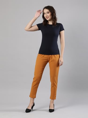 Image of Femmora Comfortable Fit Solid Straight Pant, Breathable Cotton Fabric with Side Zip Button Closure, for Women, Pack of 1