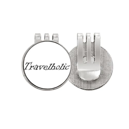 Marcador de pelota de golf para viajes y torneos con diseño Art Deco Travelholic y clip