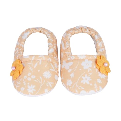 coco candy Yellow Floral Applique Belly Shoes for Girls Soft Warm Comfortable Anti-Slip New Born Infant shoe Baby Footwear gift for little one Walking & Daily Wear-picture-29