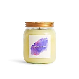 Self Care Co. Lavender & Orange Aromatherapy Candle – 100% Natural Soy Wax – 60 Hour Burn Time