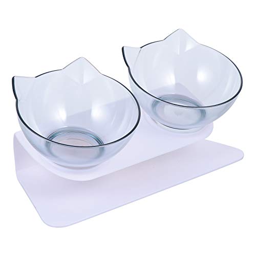 Protetor de pescoço de pés altos para gatos de estimação e tigela de alimentação anti-giro (tigela d