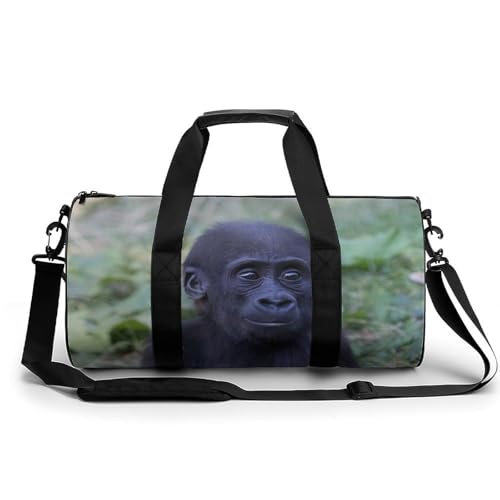 Duffel bag pour camping randonnée voyage avec motif chimpanzé original de 45cm