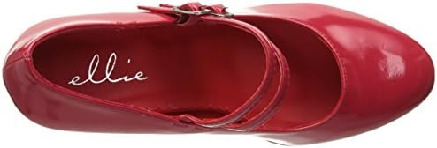 Ellie Shoes Women's 421 Jane Maryjane Pump, Red, 8 M US | Image 4