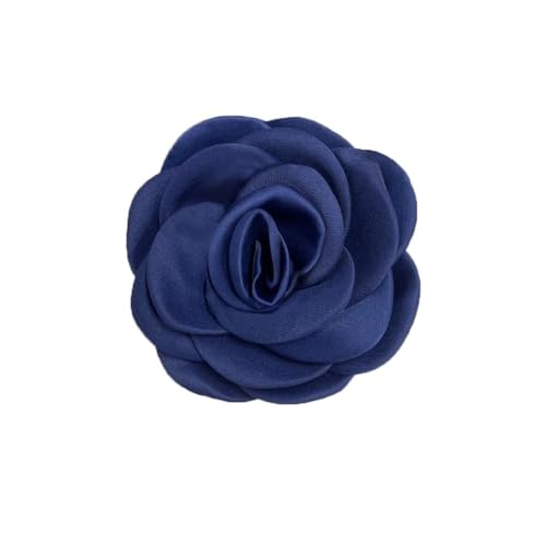 100 Mm Satin Camélia Fleur Grande Broche Épinglettes À La Main Tissu Fleur Broches Broche Pour Fête De Mariage Pour Femmes Hommes Robe Costume Vêtements Épingles à Cheveux Accessoires Bijoux (bleu)
