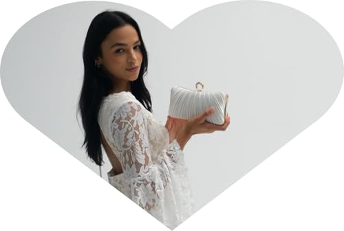 Image of Fashion Women's Evening Bags, Gold Silk Luxury Handbags with Chain Stylish Purses for Wedding Party
